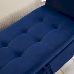 Bed Storage Bench with Curved Arms and Solid Wooden Legs