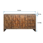 Accent Cabinet Farmhouse Style 4 Door Wooden Cabinet Sideboard Buffet Server Cabinet Storage Cabinet