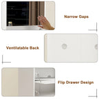 Mirror Shoe Cabinet With 6 Flip Drawers,Shoe Rack Organizer Store Ample Shoes,4 Metal Legs,Hand-Touch Flip-Out Door