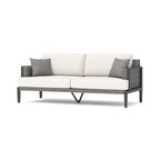 Vistano 4 Piece Sunbrella Outdoor Patio Fire Seating Set - Gray