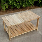 HomeRoots 37  Natural Solid Wood Outdoor Coffee Table