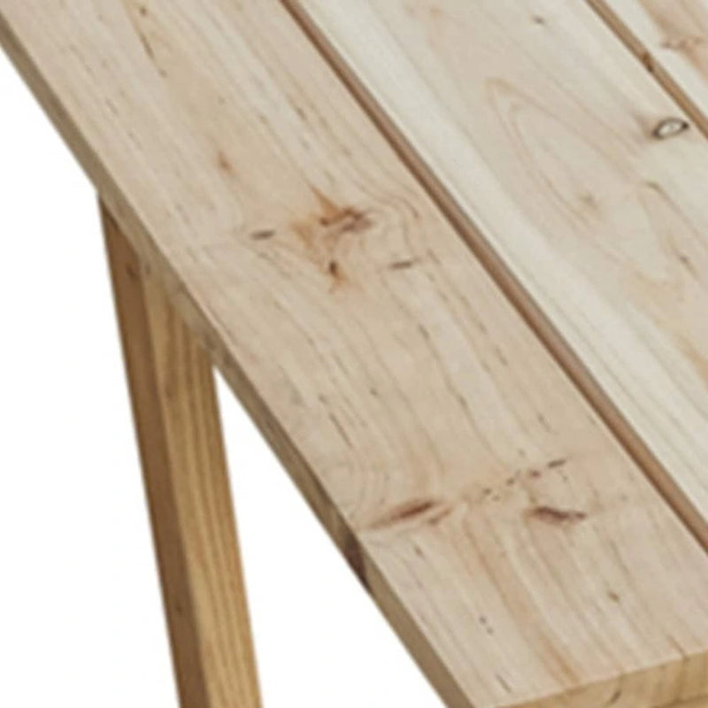 HomeRoots 37  Natural Solid Wood Outdoor Coffee Table