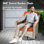 XIZZI 6-piece Patio Wicker Furniture Set with Fire Pit Table