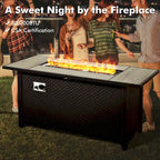 XIZZI 6-piece Patio Wicker Furniture Set with Fire Pit Table