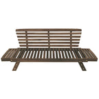 Outdoor Adjustable Patio Wooden Daybed Sofa Chaise Lounge with Cushions