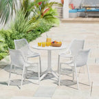 Frond and Form 4-Person Outdoor Round Dining Set
