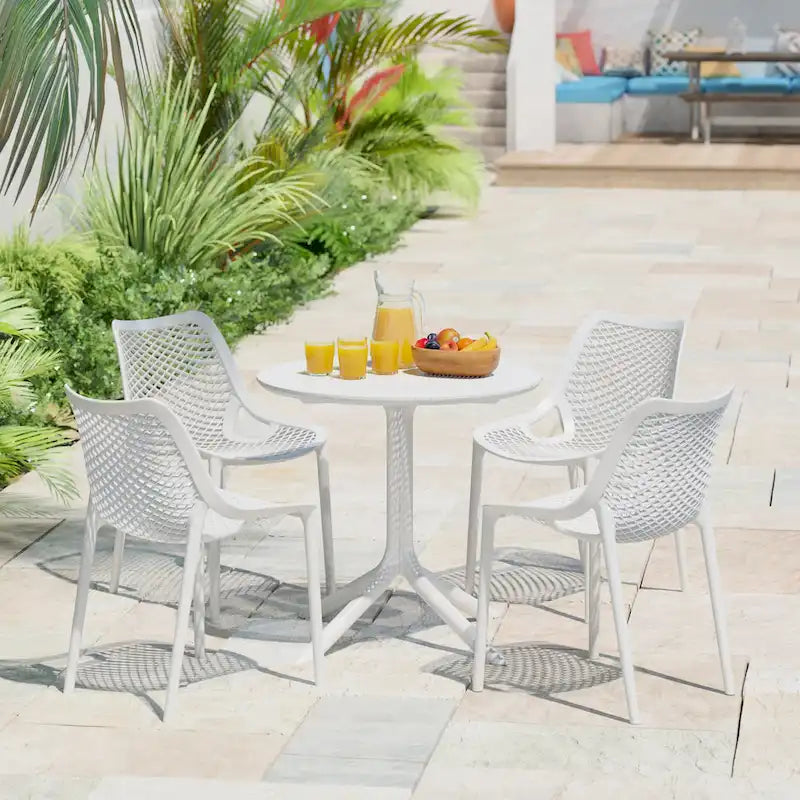 Frond and Form 4-Person Outdoor Round Dining Set