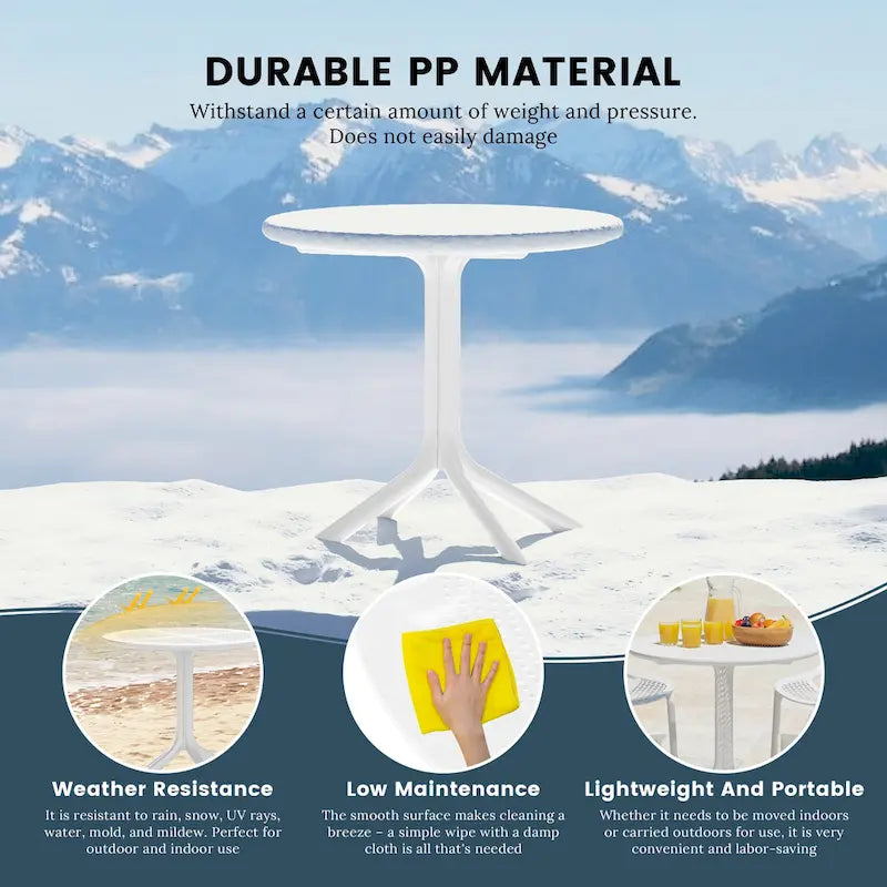 Frond and Form 4-Person Outdoor Round Dining Set