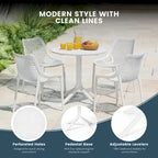 Frond and Form 4-Person Outdoor Round Dining Set