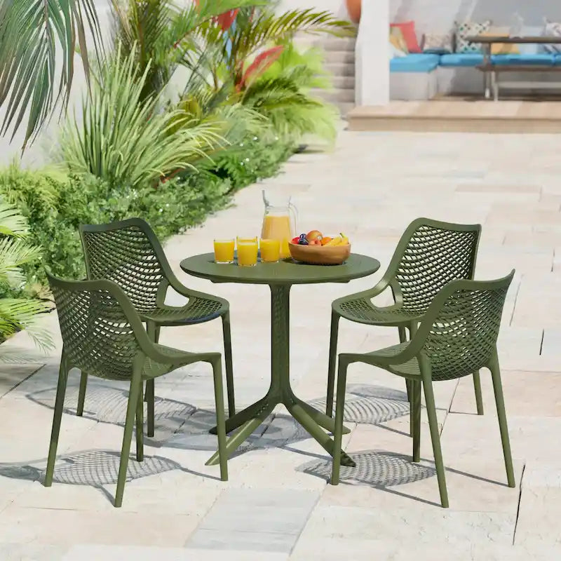 Frond and Form 4-Person Outdoor Round Dining Set