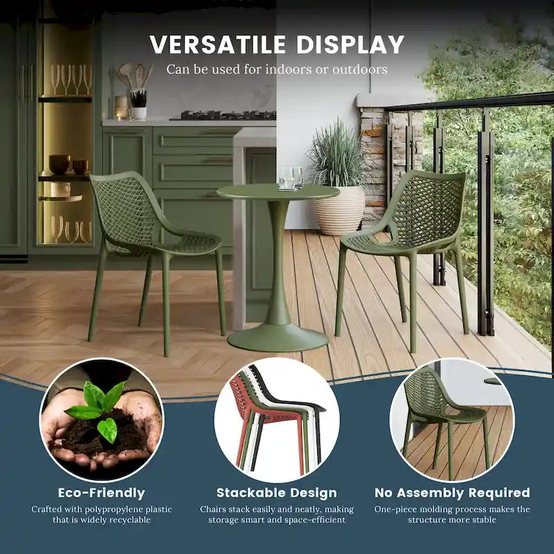 Frond and Form 4-Person Outdoor Round Dining Set