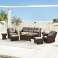 Murphy 8-Piece Outdoor Wicker Patio Furniture Conversation Sofa Sets