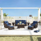 Murphy 8-Piece Outdoor Wicker Patio Furniture Conversation Sofa Sets