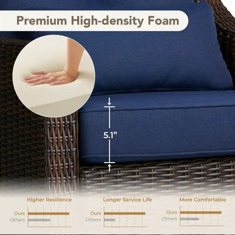 Murphy 8-Piece Outdoor Wicker Patio Furniture Conversation Sofa Sets