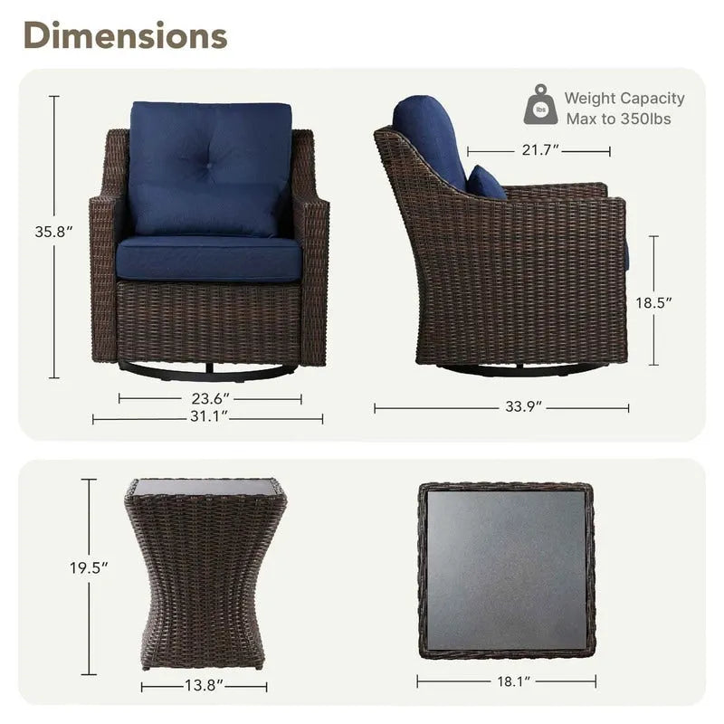 Murphy 8-Piece Outdoor Wicker Patio Furniture Conversation Sofa Sets