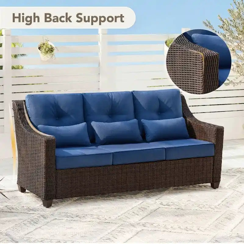 Murphy 8-Piece Outdoor Wicker Patio Furniture Conversation Sofa Sets