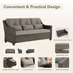 Murphy 8-Piece Outdoor Wicker Patio Furniture Conversation Sofa Sets