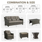 Murphy 8-Piece Outdoor Wicker Patio Furniture Conversation Sofa Sets