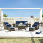 Murphy 8-Piece Outdoor Wicker Patio Furniture Conversation Sofa Sets