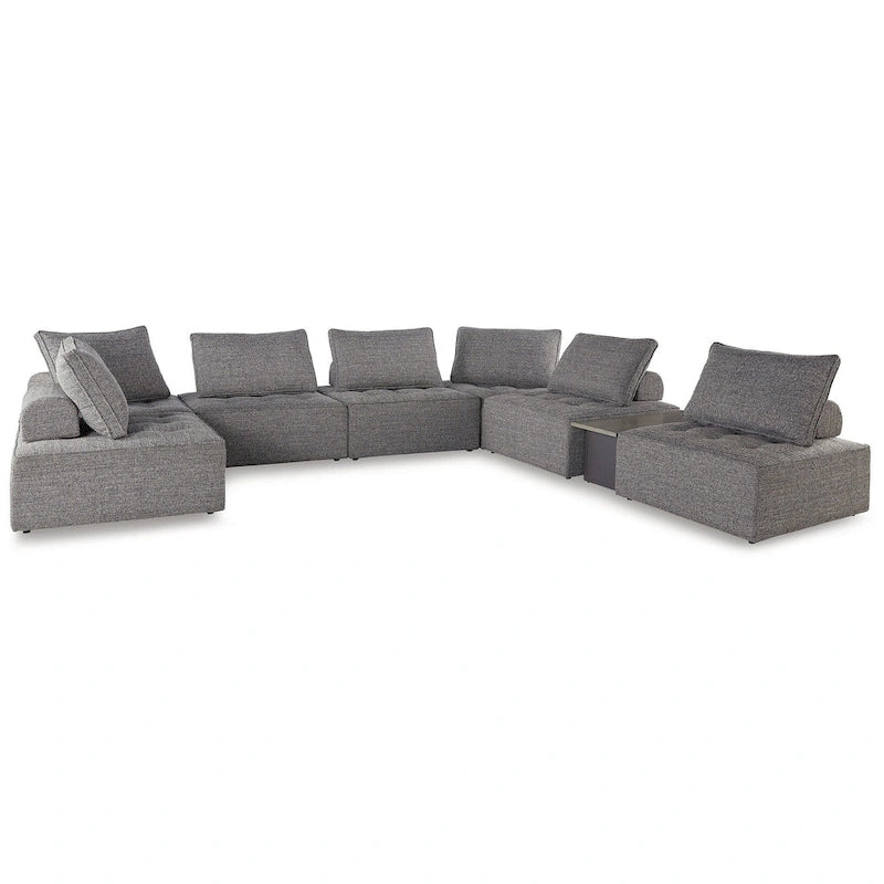 Signature Design by Ashley Bree Zee Gray 8-Piece Outdoor Sectional - 152  W x 152  D x 35  H