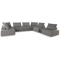 Signature Design by Ashley Bree Zee Gray 8-Piece Outdoor Sectional - 152  W x 152  D x 35  H