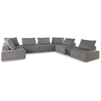 Signature Design by Ashley Bree Zee Gray 8-Piece Outdoor Sectional - 152  W x 152  D x 35  H