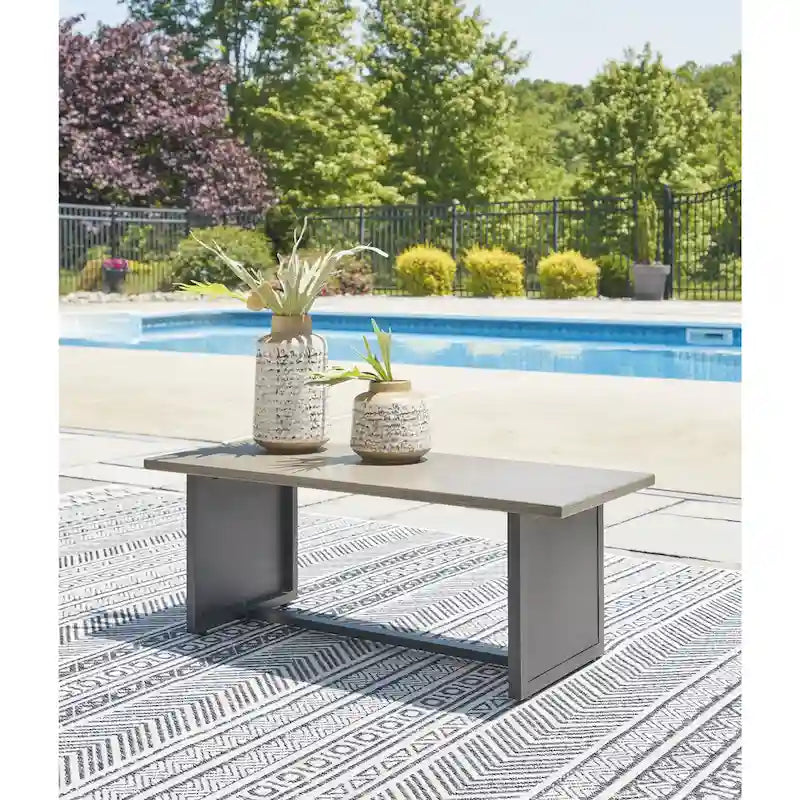 Signature Design by Ashley Bree Zee Gray 8-Piece Outdoor Sectional - 152  W x 152  D x 35  H