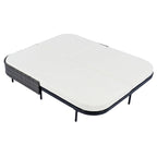 Outdoor Double Chaise Lounge Chair with 5-Position Adjustable Backrest, Patio PE Rattan Reclining Chair 2-Person Sunbed Daybed