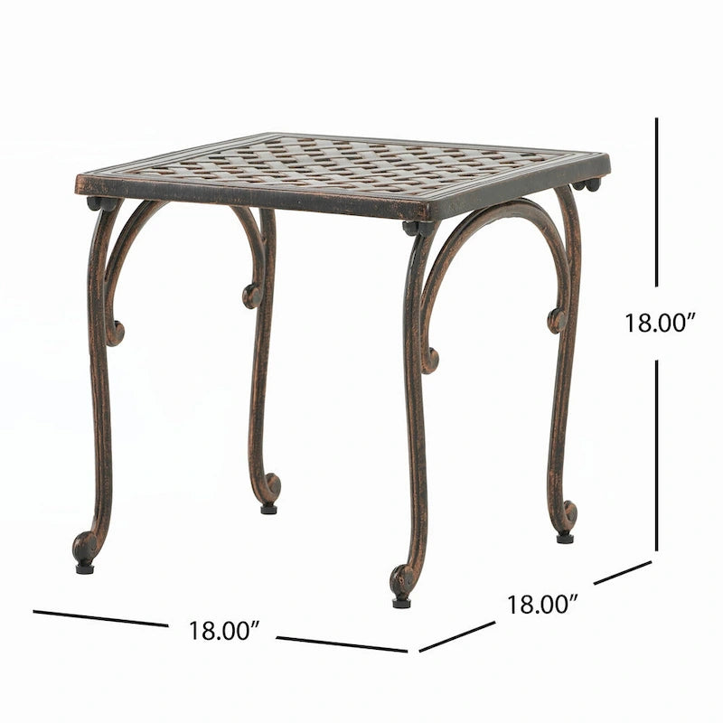 outdoor CAST END TABLE,SET OF 2 PCS