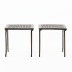 outdoor CAST END TABLE,SET OF 2 PCS