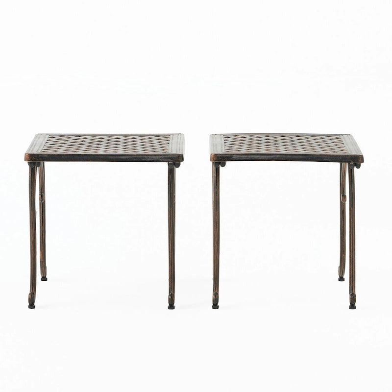outdoor CAST END TABLE,SET OF 2 PCS