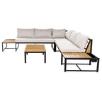 4-Pieces Outdoor Sofa Set with Waterproof Cushions