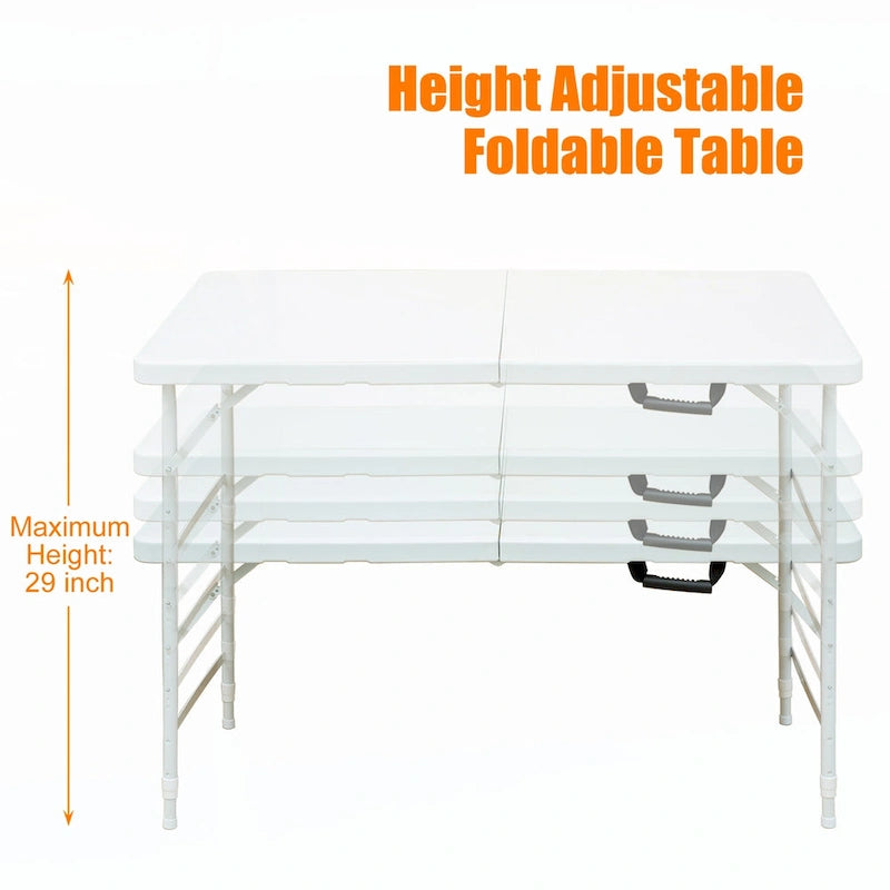 4ft Foldable Table for Camping White