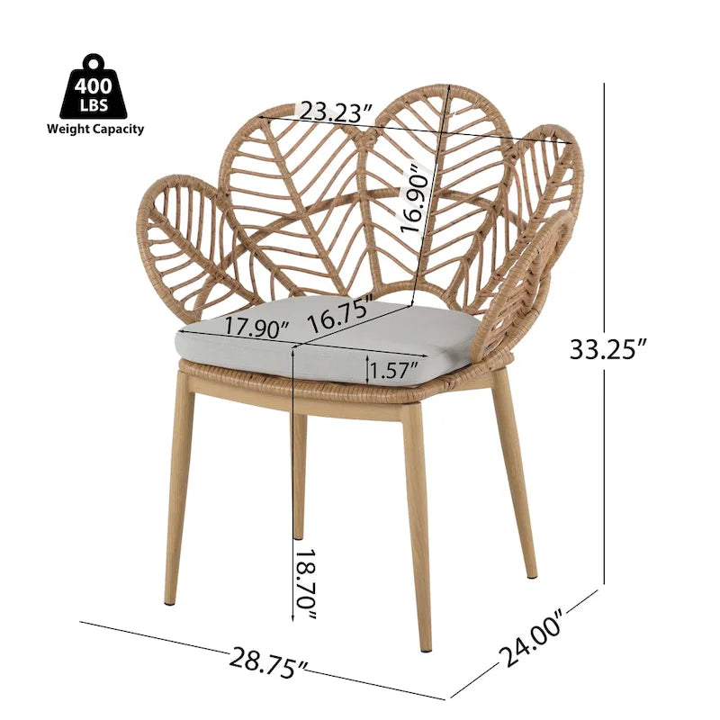 Christopher Knight Home- Sophia Outdoor Fabric Dining Chair (Set of 2)