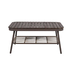 Roomfitters 4-Piece Outdoor Patio Conversation Set with Woven Rope Backrest, Cushions and Metal Frame Chairs
