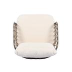 Roomfitters 4-Piece Outdoor Patio Conversation Set with Woven Rope Backrest, Cushions and Metal Frame Chairs
