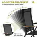 7-Piece Furniture Set Outdoor Patio Dining Table and Folding Chairs