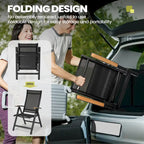 7-Piece Furniture Set Outdoor Patio Dining Table and Folding Chairs