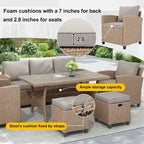 6-Piece Outdoor Rattan Wicker Set
