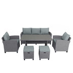6-Piece Outdoor Rattan Wicker Set
