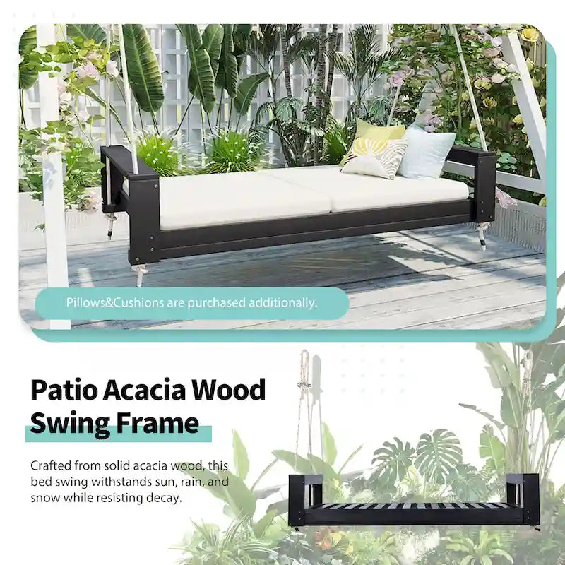 Twin Size Porch Swing Bed Seating Group