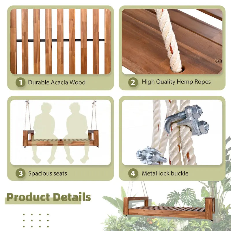 Twin Size Porch Swing Bed Seating Group