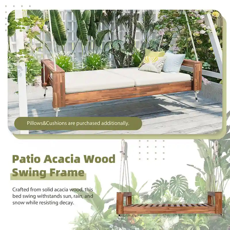 Twin Size Porch Swing Bed Seating Group