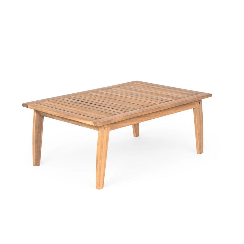 Outdoor 2-piece Acacia Wood and Rope Patio Chat Set