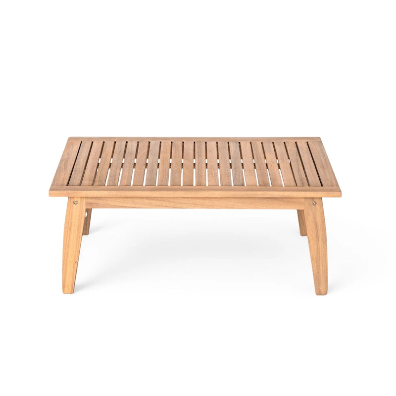 Outdoor 2-piece Acacia Wood and Rope Patio Chat Set