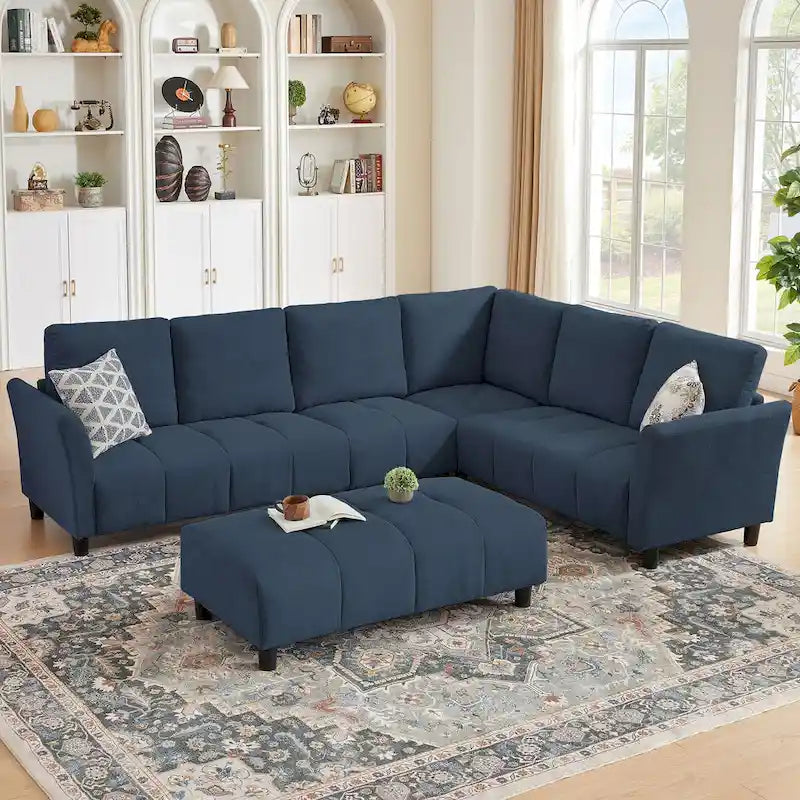 102.56  W Reversible Sectional Sofa with Corner Seat & Extended Bench