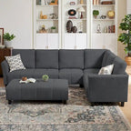 102.56  W Reversible Sectional Sofa with Corner Seat & Extended Bench