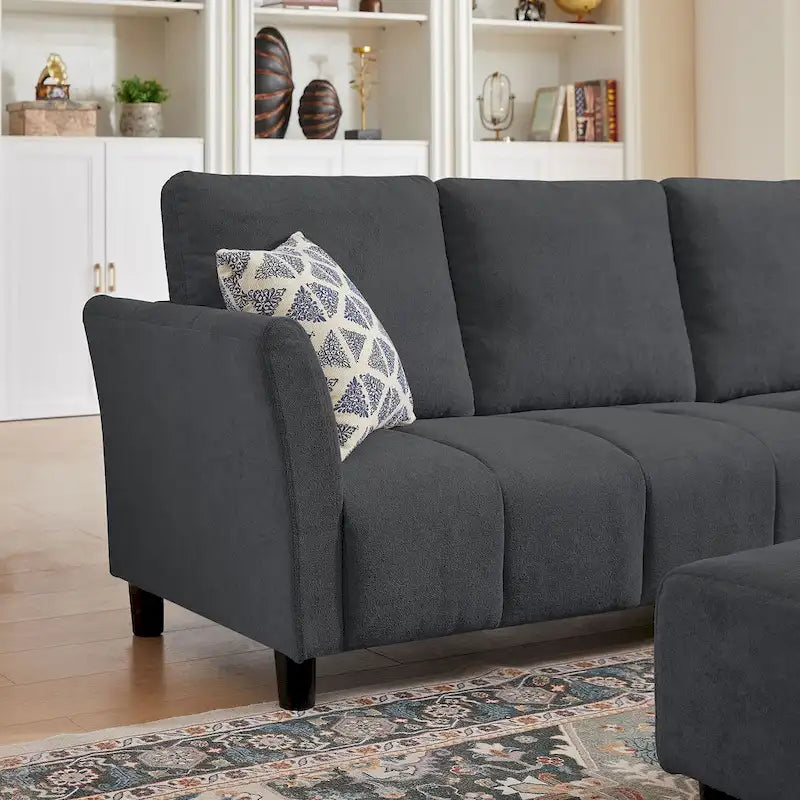 102.56  W Reversible Sectional Sofa with Corner Seat & Extended Bench