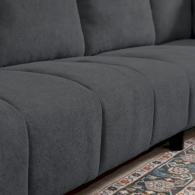 102.56  W Reversible Sectional Sofa with Corner Seat & Extended Bench