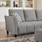 102.56  W Reversible Sectional Sofa with Corner Seat & Extended Bench